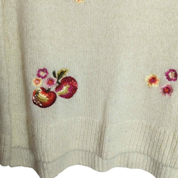 DISNEY'S SNOW WHITE By LC LAUREN CONRAD Sweater Apple Boatneck Sizes S M - Picture 5 of 6